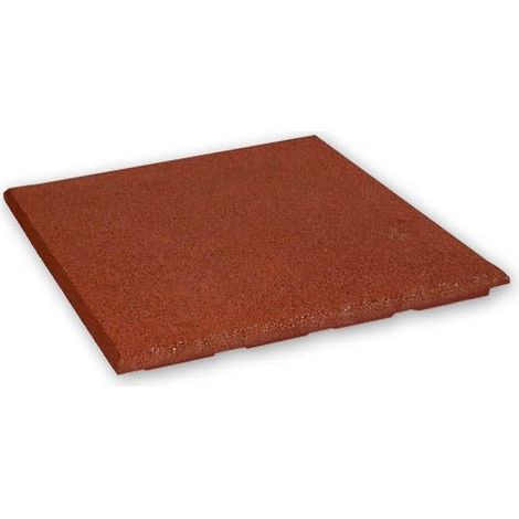 Rubber tegels 20 mm - 1 m2 (4 tegels van 50 x 50 cm) - Rood (1/5)
