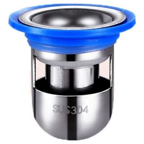 QORVA-Bonde de sol en acier inoxydable, filtre de baignoire en forme de U, bonde de douche, récupérateur de cheveux anti-odeurs pour salle de bain, 39-46 mm (argent) (1/3)