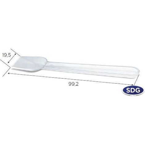 Cuillère à Glace Transparente PLA 9,9 cm - Lot de 5000 - SDG