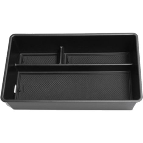 Available in 1 color: Black. Material: ABS+PVC. Car center console storage box tray/car organizer. (1/5)