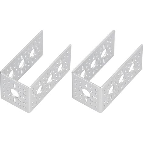 Support U en Aluminium 2 Pièces, Support Servo pour Robot, Accessoires DIY Robotique, Noir (1/5)