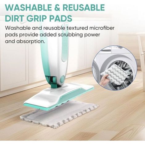 Chiffon Pour Balai Vapeur - Lavable En Machine - Réutilisable - Pour Sol Bois Pierre Carrelage - Lot De 3 (1/4)