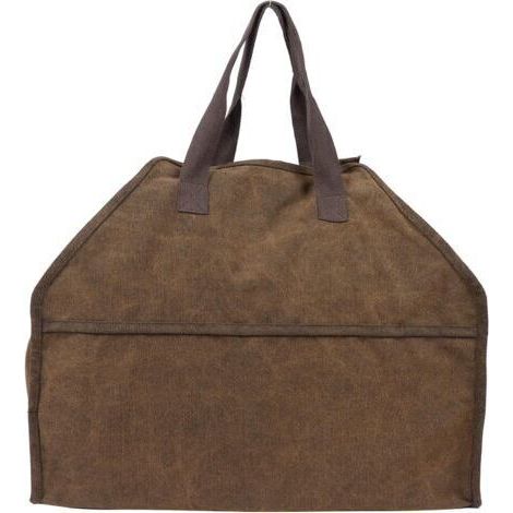 BUNTHAUS Sac de Transport de bûches en Toile Portable, Sac fourre-Tout de Rangement pour Bois de Chauffage, Sac de Transport de Bois de Chauffage Robuste pour cheminée, Camping, Barbecue,
