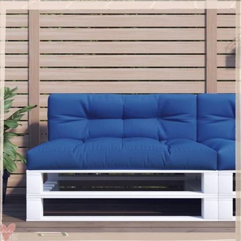 360633 Coussin de palette bleu royal 120x40x12 cm tissu (1/5)