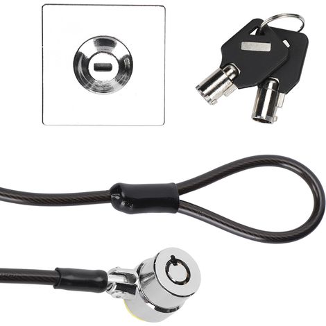 Câble de sécurité antivol galvanisé pour ordinateur portable, respectueux de l'environnement, avec base de verrouillage pour OS X Lenovo/Asus (1/5)
