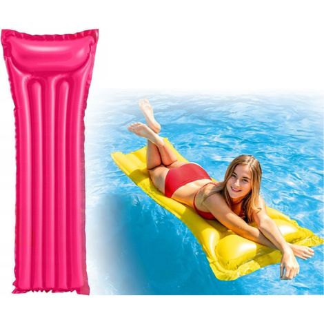 Materassino gonfiabile da piscina 183 x 69 cm Rosa (1/5)