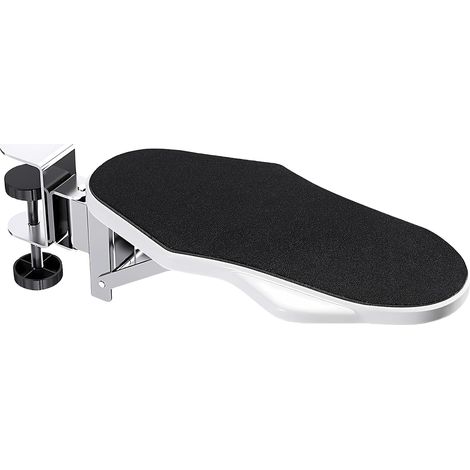 Reposabrazos ergonómico, giratorio 180°, plegable 90°, extensible, estructura de acero, para oficina y hogar. (1/5)