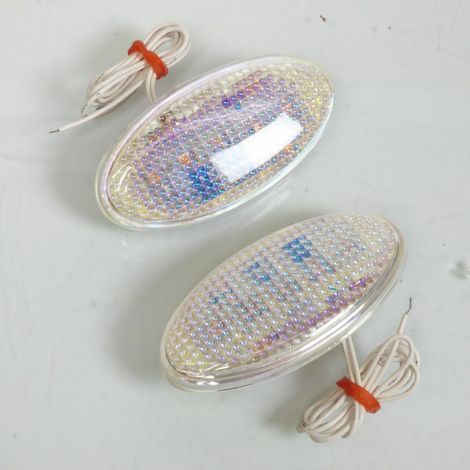 Clignotant œil de chat iridium à LED pour auto moto scooter quad (1/4)