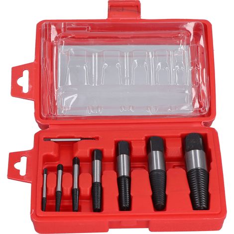 Kit de 8 pièces pour extraire les vis cassées, boulon universel en acier rapide et kit de démontage de tuyaux d'eau (1/5)