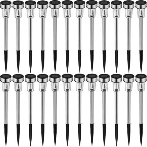 Lampe Solaire LED Colorées Lumière Rechargeable Jardin Éclairage Extérieur - diverses Quantités (24 pièces blanches)
