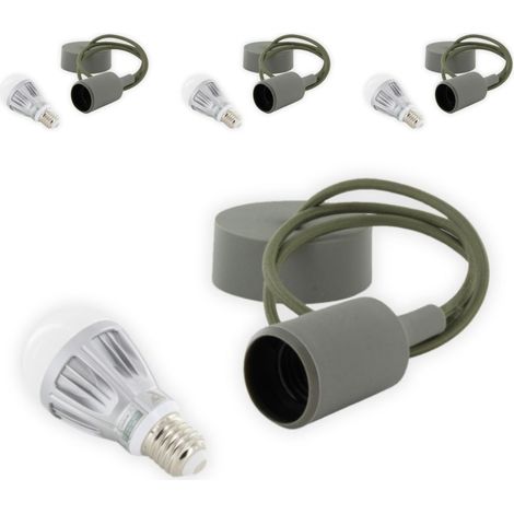 Kit de suspension ampoule LED connectée - lot de 4 - Chacon