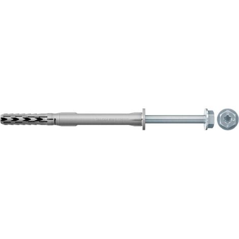 Fischer 50x  Taco de  eje largo  SXR 10  x 60  mm FUS  Tornillo hexagonal  con arandela  - 46329 (1/4)