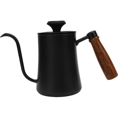 Bouilloire à thé avec thermomètre 500ml, en acier inoxydable 304, col de cygne, verser sur la cafetière, chaudière à eau de cuisine domestique, échelle noire