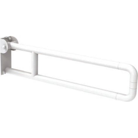Barra maniglione ribaltabile per disabili e terza etã€ cm 70 alluminio nylon bianco (1/3)