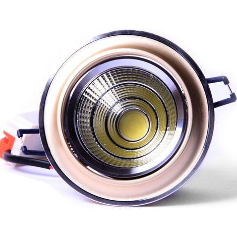 Vtizikl Faretto Cob Led Incasso Orientabile Vtizikl 5w 10w Colore Oro Satinato O Bianco - Oro-Bianco Caldo-5 Watt
