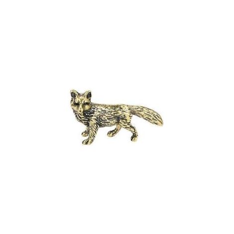 Kleine Fuchsfigur aus massivem Messing, Dekoration für Schreibtisch oder Tisch. – Crezuo