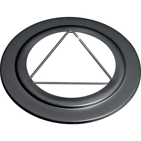 Rosace pour raccordement – Acier noir mat – Diamètre 125 mm – Largeur 12.5 cm – Norme CE 0063 pour installation professionnelle – Isotip Joncoux (1/2)