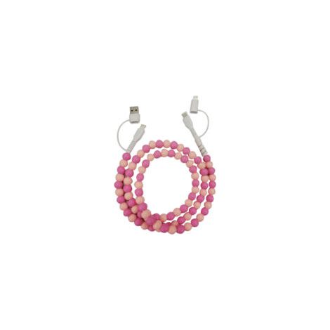 Cavo di ricarica perlato 4 in 1 - Cavo di ricarica rapida da USB-C a Lightning PD per iPhone 17/16/15 e Android Samsung S25 Rosa (1/4)