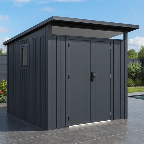 Trigano – Abri de jardin en acier galvanisé 4.37m² – Charpente renforcée – Kit d'ancrage inclus – Protection contre la corrosion 5 ans