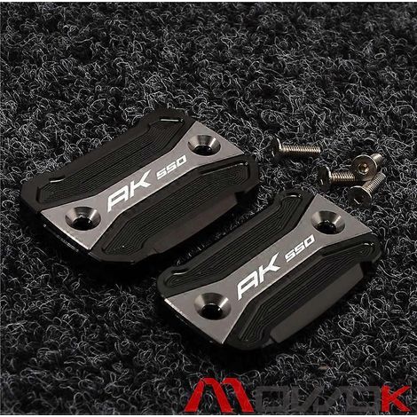Accessoires moto pour AK550 : bouchon de réservoir d'huile de frein avant en alliage d'aluminium modifié, couvercle décoratif sur le couvercle de la pompe (paire en titane). (1/5)