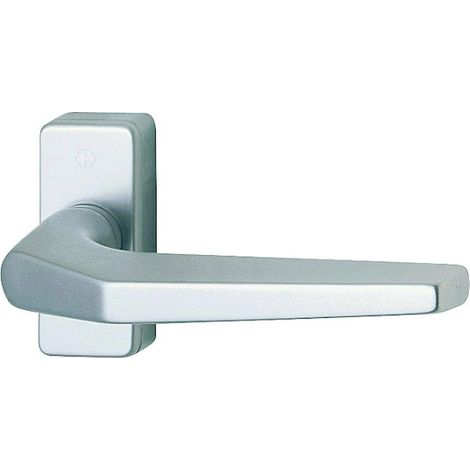 Béquille double sur rosace FRANKFURT 117GF/46 argent F1 épaisseur de porte 50 à 59 mm - HOPPE