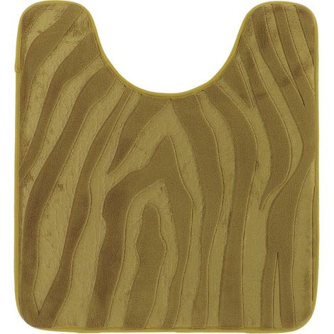 Tappetino per wc con memoria di forma in microfibra effetto zebra 45x50 cm - verde oliva - Tendance (1/3)