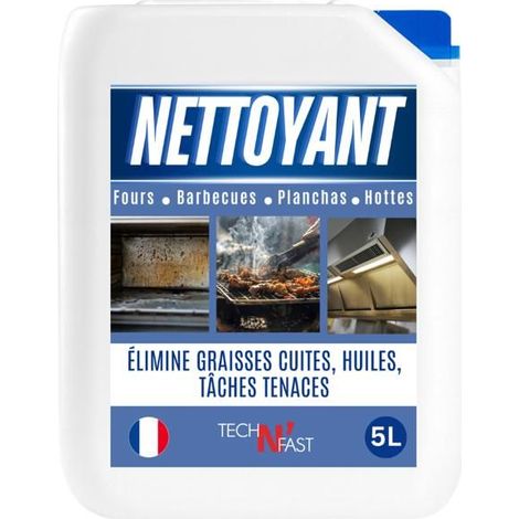 Dégraissant plancha et barbecue professionnel 5L - nettoyant ultra puissant four, grill, hotte - formule gel