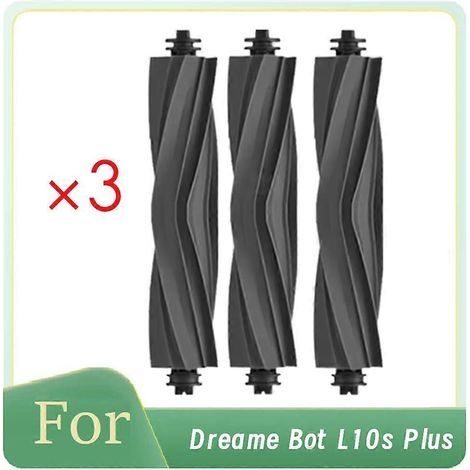 Lot de 3 brosses principales pour aspirateur robot Dreame Bot L10s Plus - Accessoires ultra-résistants (1/5)