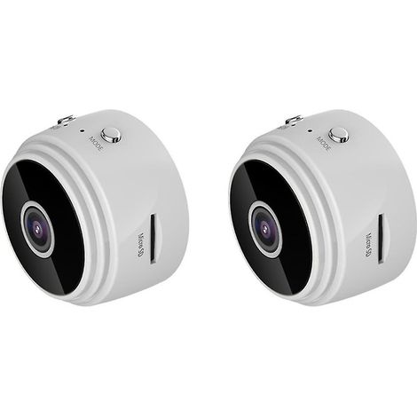 Filiyano-2 caméras sans fil extérieures, nichoir avec caméra 720p vision nocturne Wi-Fi, blanc-E (1/2)