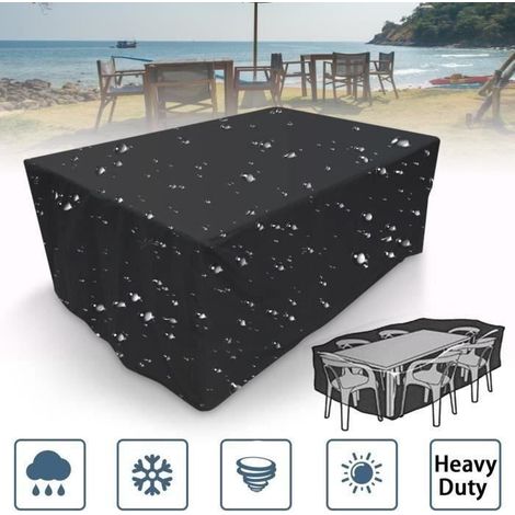 Housse de protection pour salon de jardin table - - 180  120  74cm (1/4)