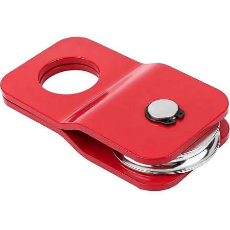 Poulie de treuil 8000 lb (4 tonnes) - Poulie de récupération robuste en acier pour VTT, UTV, camion, tout-terrain (rouge) - JBMEDIA (1/4)