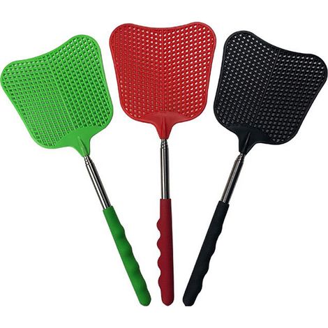 Lot de 3 raquettes à mouches rétractables en acier inoxydable, tue-mouches anti-moustiques, outil insecticide