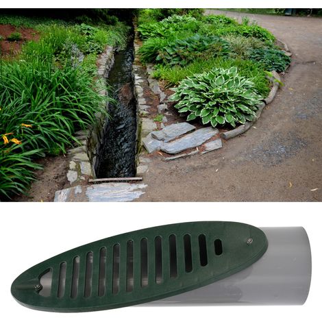 Rejilla de desagüe de PVC – Modelo inclinado y extraíble, color verde. (1/5)