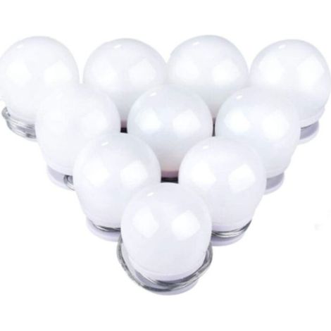 Lampe miroir à ventouse, 10 ampoules, lampe de vanité LED, câble USB, lumière réglable, lumière chaude et froide, lampe de vanité de salle de bain et de chambre (1/5)