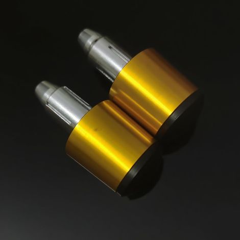 Embouts De Guidon Moto - 2 Pièces - Alliage D'aluminium - Réduction Vibrations - Diamètre 14mm Et 18mm - Or (1/5)