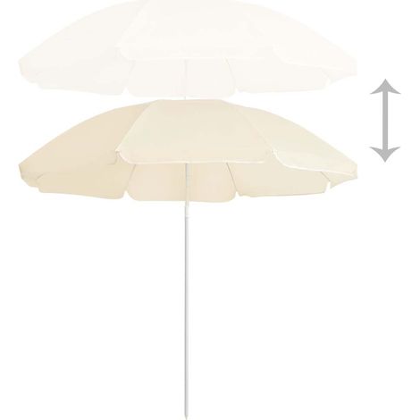 Ombrellone  Parasole da Esterni con Palo in Acciaio 180 cm Sabbia (1/5)