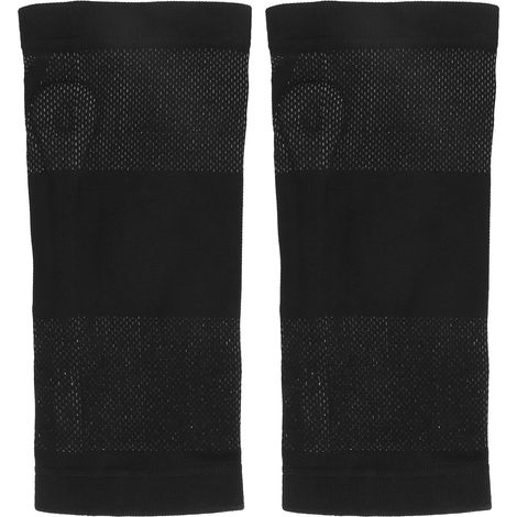 2Pcs Genouillère Respirante Sport Antichoc Protection Rotulienne Manchon Jambe Équipement Protège Genou Noir M (1/5)