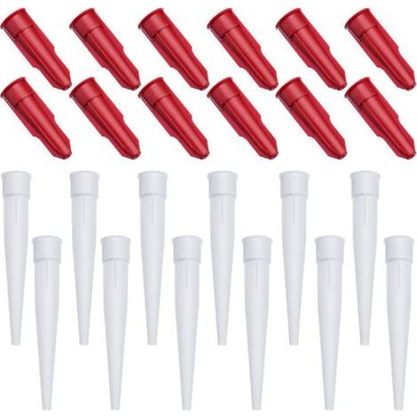 Buses De Calfeutrage - 12 Pièces En Plastique PE - Pour Pistolets À Mastic - Filetées Standard - Réutilisables (1/5)
