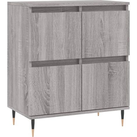 Aparador buffet cómoda armario unidad de almacenamiento organizador cocina salón salonsonoma 60 x 35 x 70 cm madera contrachapada gris 020036394 (1/5)
