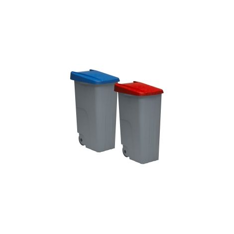Mülleimer wellhome Set 2 Behälter 110L stapelbar Räder Ø145 mm