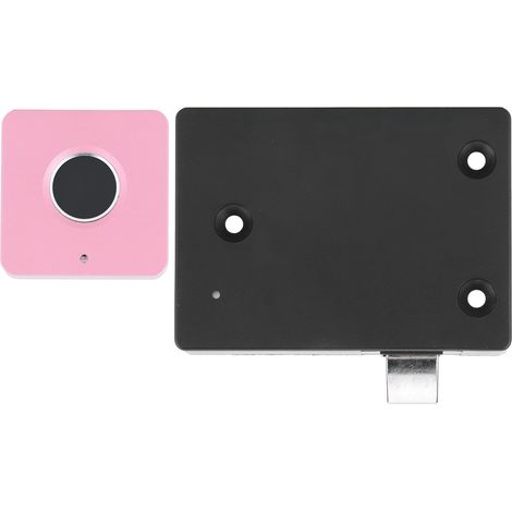 Serrure à empreinte digitale Home Smart en alliage d'aluminium, petite serrure électrique carrée rose pour tiroir de placard. (1/5)