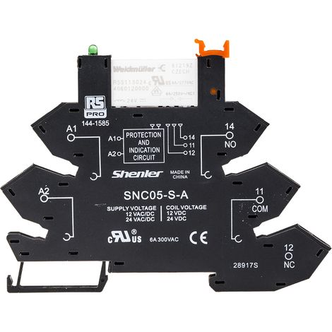 Module de relais d'interface 24V c.a. / V c.c., 1 RT, montage Rail DIN ( Prix pour 1 )