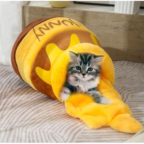 Niche Chat, Panier Chat, Lit Chat, Coussin Chat, Nid De Chat en Forme De Miel, pour Chats, Petits Chiens