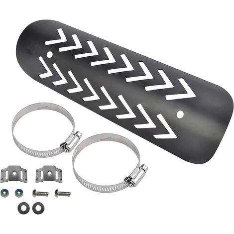 Pare-Chaleur Échappement Moto d'Isolation Thermique Protection Thermique de Tuyau pour Trajets Quotidiens, Touring, Modification, Protection Extérieure, Capot Automobile, (1/5)