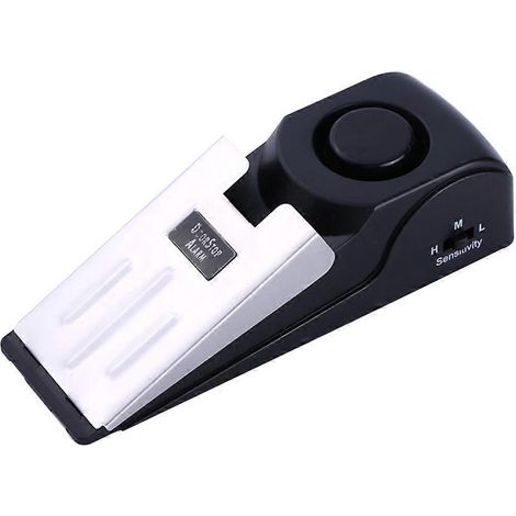 2 Stück Türstopper-Alarm, Heimsicherheit, Türstopper mit Auslösemechanismus, Türzubehör (Schwarz)-Black (1/3)