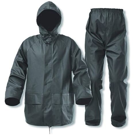 Combinaison de pluie imperméable pour hommes et femmes – Tissu polyester 45 mm – Coutures MicroWeld – Taille XXL pour travaux extérieurs