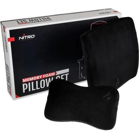 Nitro Concepts Memory Foam Set Kissen Schwarz Komfort Gaming