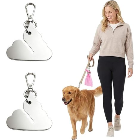 Lot de 2 sacs à déjections canines, support mains libres pour sacs à déjections canines, support pour sacs à déjections canines, sac à déjections canines, accessoires pour laisse (1/5)