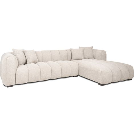 Canapé angle droit lounge beige - beige naturel chiné (1/5)