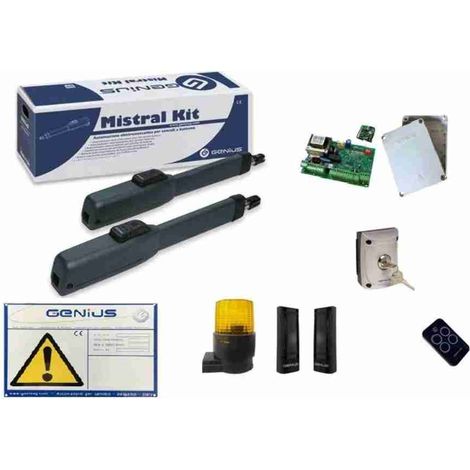 51700781 GENIUS FAAC MISTRAL 300 MONSON Kit 51700781 Automatización Puerta Batiente 230V